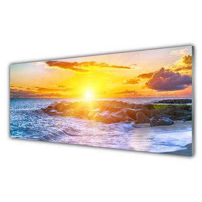 Konyhai panel Sunset sea coast