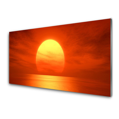 Konyhai falvédő panel Sunset sea