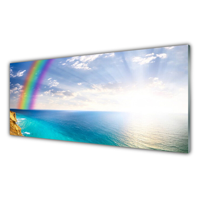 Konyhai dekor panel Rainbow-tenger táj minket