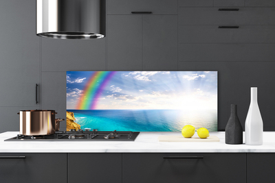 Konyhai dekor panel Rainbow-tenger táj minket