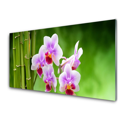 Konyhai falburkoló panel Bamboo orchid virág zen