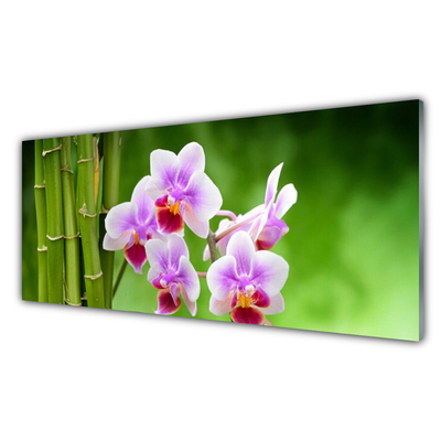 Konyhai falburkoló panel Bamboo orchid virág zen