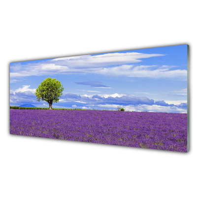 Konyhai hátfal panel Field lavender fa