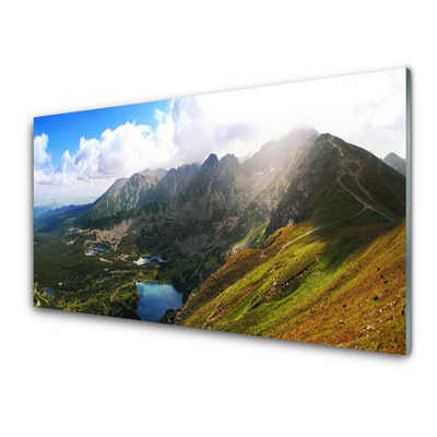 Konyhai dekor panel Mountain meadow landscape