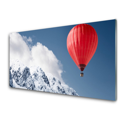 Konyhai fali panel Balloon peaks téli hegység