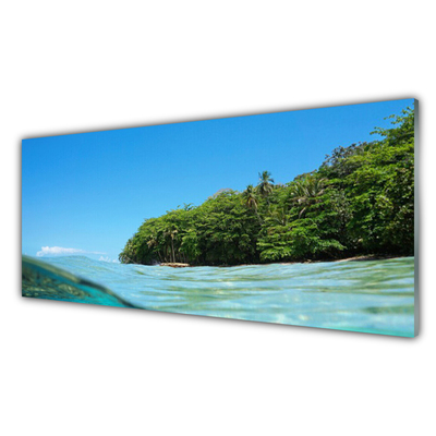 Konyhai falvédő panel Sea fa táj