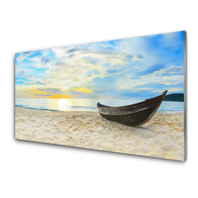 Konyhai panel Boat beach sea