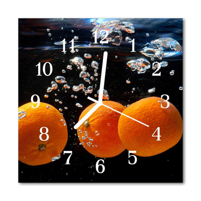 Szögletes fali üvegóra narancs