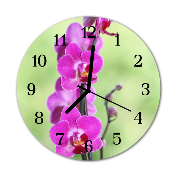 Kerek üvegóra Orchidea