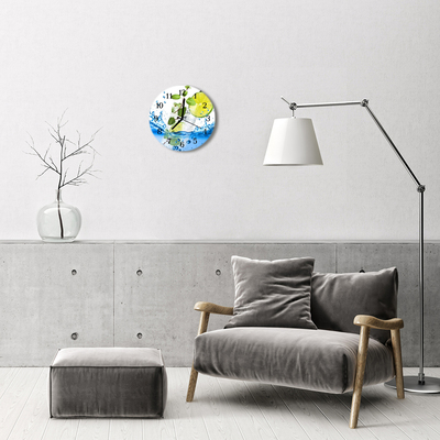 Kerek üvegóra lime menta
