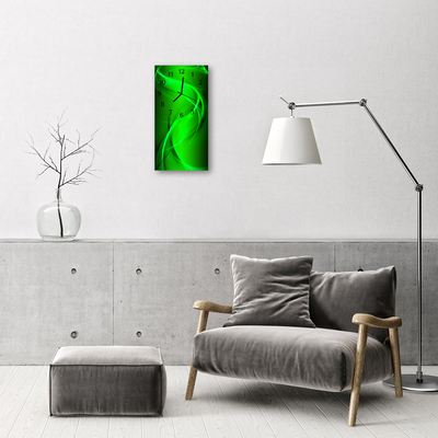 Négyszögletes fali üvegóra Art pattern zöld