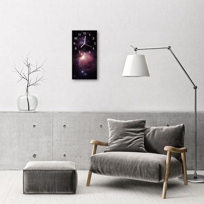 Négyszögletes fali üvegóra Tér universe galaxis