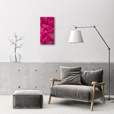 Négyszögletes fali üvegóra Art grafika 3d rózsaszín