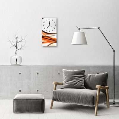 Négyszögletes fali üvegóra Art absztrakció narancs