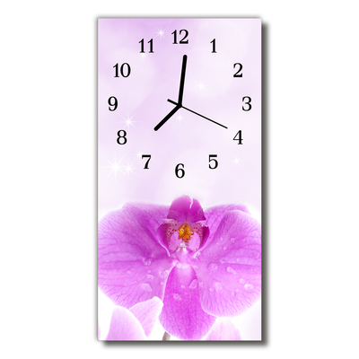 Téglalap alakú üvegóra Orchid rózsaszín virágok