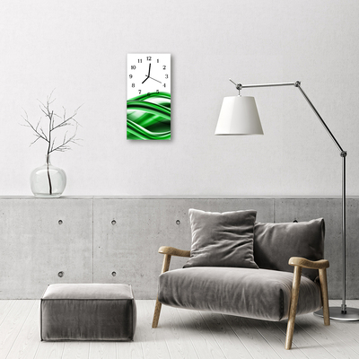 Téglalap alakú üvegóra Art absztrakció zöld hullám