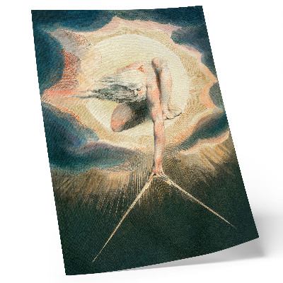 Poszter nyomtatás Egy öregember illusztrációja, amint iránytűt helyez a földre (1794)