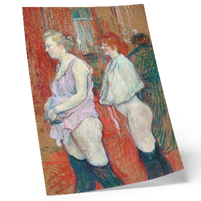 Retro plakát Rue des Moulins (1894) nagy felbontású festmény, Henri de Toulouse-Lautrec