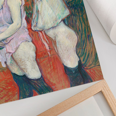 Retro plakát Rue des Moulins (1894) nagy felbontású festmény, Henri de Toulouse-Lautrec