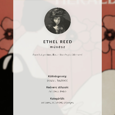 Poszter nyomtatás Nő újságot olvas szecessziós stílusban, Ethel Reed