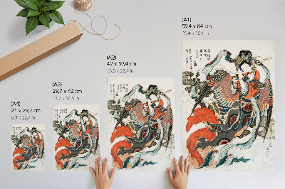 Poszter Japán Hokusai vintage ukiyo-e stílusban