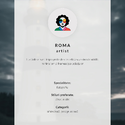 Retro plakát Egy világítótorony felhős égbolton