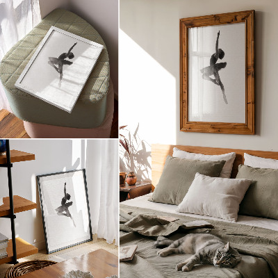 Poszter nyomtatás Egy táncos elegáns sziluettje, tele dinamikával