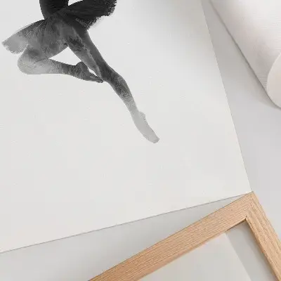 Poszter nyomtatás egy táncos elegáns és dinamikus sziluettjével