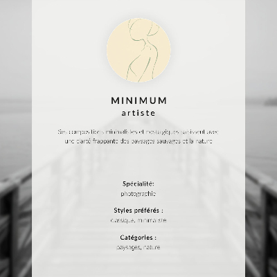 Poszter nyomtatás Minimalista tájkép egy fával és egy paddal