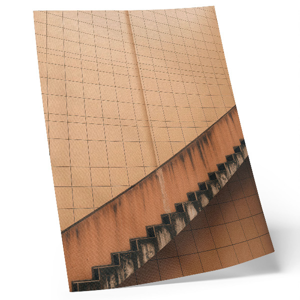 Retro plakát Bézs és barna árnyalatok geometrikus vonalai, harmonikusan