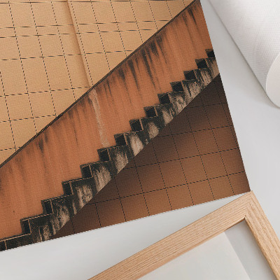 Retro plakát Bézs és barna árnyalatok geometrikus vonalai, harmonikusan
