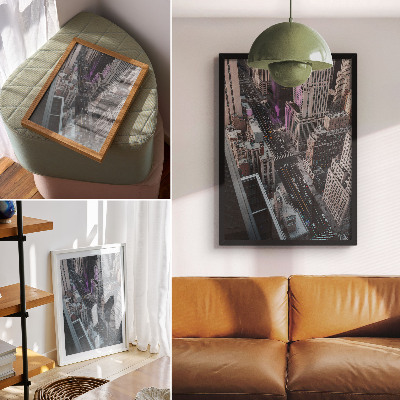 Poszter Modern felhőkarcolók New York utcáin