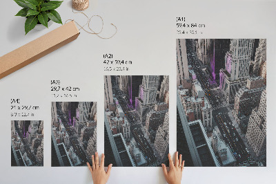 Poszter Modern felhőkarcolók New York utcáin