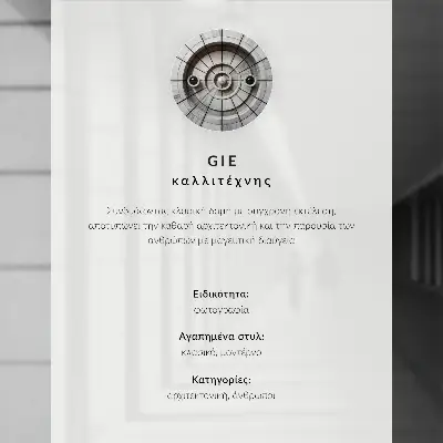 Retro plakát krémszínű homlokzat fekete-fehér ablakokkal klasszikus stílusban