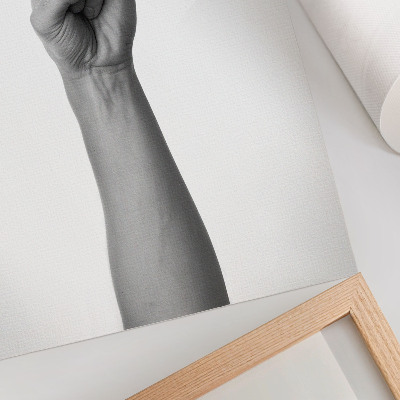 Poszter nyomtatás Fekete-fehér minimalista kézmozdulat