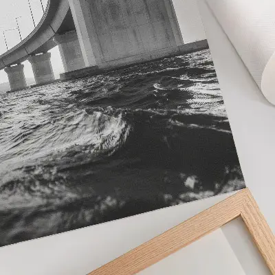 Poszter nyomtatás minimalista híd építészeti dizájnnal