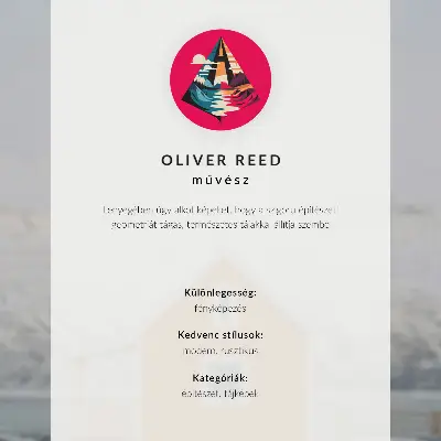 Retro plakát narancssárga ház havas hegyekkel, minimalista keretben