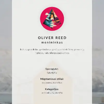 Retro plakát narancssárga ház havas hegyekkel, minimalista keretben