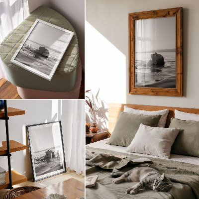Retro plakát Fekete-fehér esztétika, minimalista stílus, elegancia