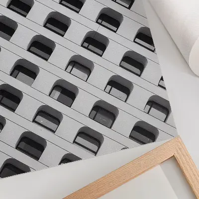 Poszter minimalista homlokzat ismétlődő formákkal