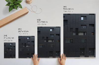 Retro plakát Minimalista homlokzat geometrikus formák harmóniája