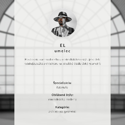 Retro plakát Minimalista geometrikus építészet