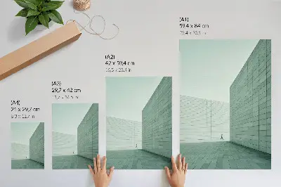 Poszter nyomtat szürke geometrikus minimalista mintás