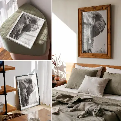 Retro plakát monokróm hangulatú, gyűrött bőr hatású, elegáns kivitelben