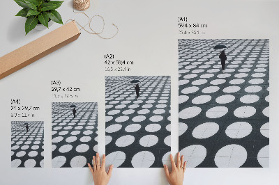 Poszter Geometrikus minták fekete-fehér kontrasztban