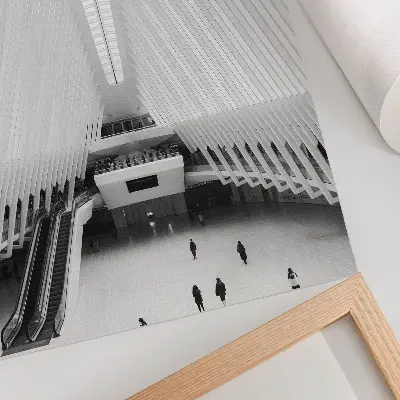 Retro plakát modern belső vonalak dinamikus kompozíció minimalista stílusban