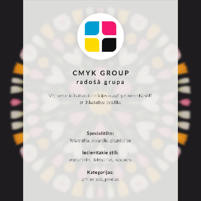 Retro plakát Virágok mandala sötét háttér absztrakt stílus