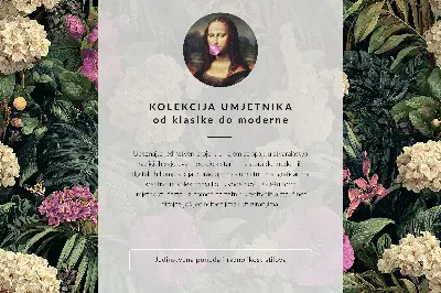 Poszter nyomtatás virágkompozíció egy nő haján mintával