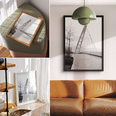 Poszter Minimalista modern hídszerkezet
