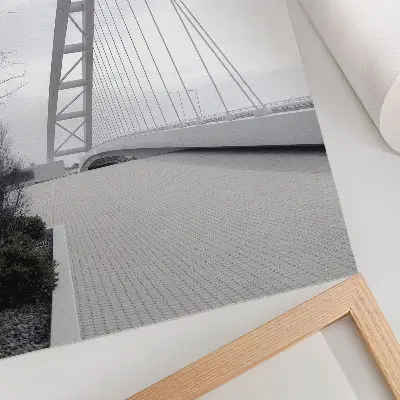 Poszter minimalista modern hídszerkezet mintával